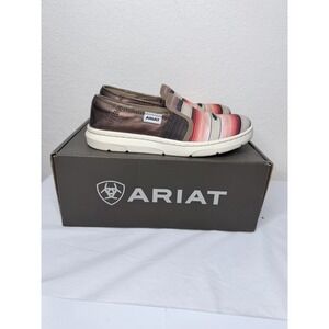 Ariat Ryder Rust Saddle Blanket Shoes Womens Sz‎ 6.5 Fabric Slip On Southwest